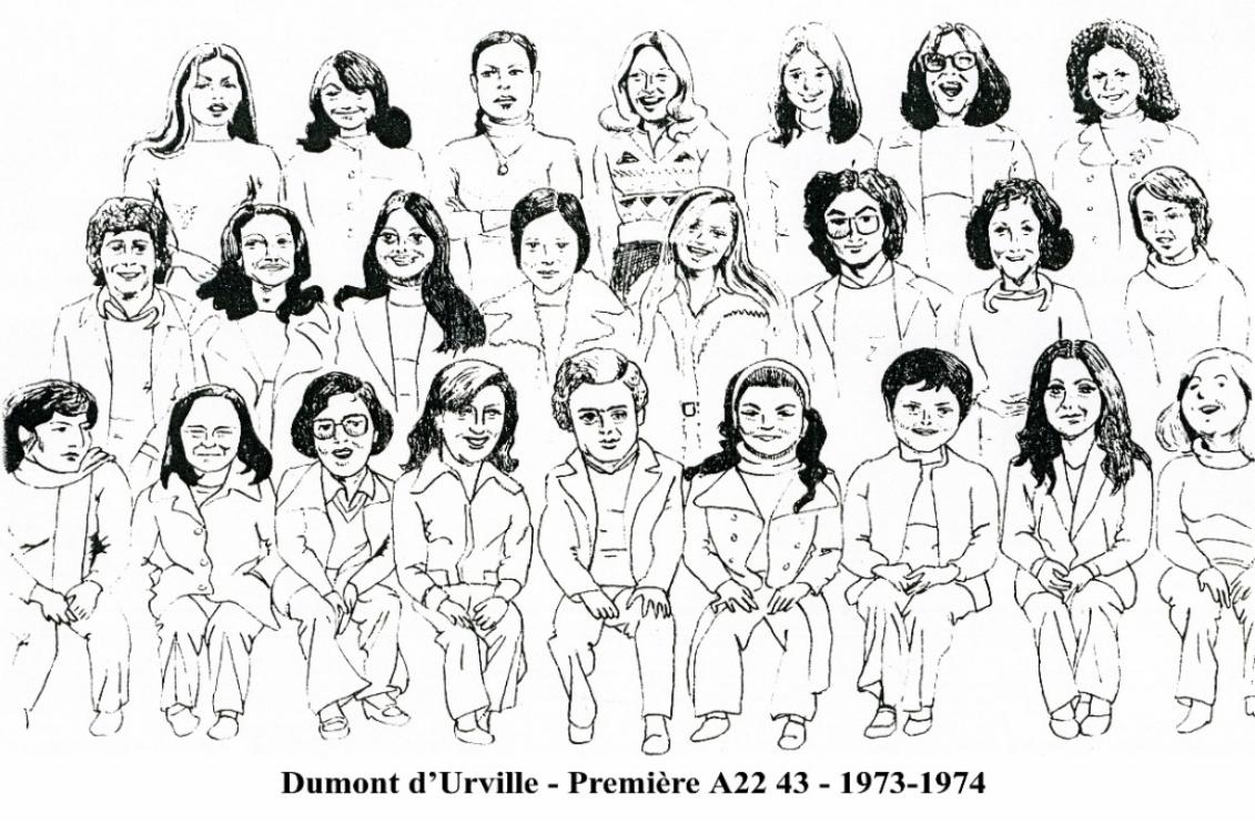 Pierre VIGNES & sa classe de Première A22 43, Toulon, Lycée Dumont-Durville (1973)